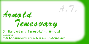 arnold temesvary business card